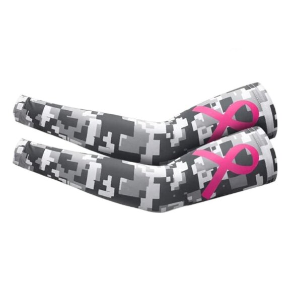 Breast Cancer Awareness Sleeves Pink Ribbon Arm Sleeves - Picture 2 of 9